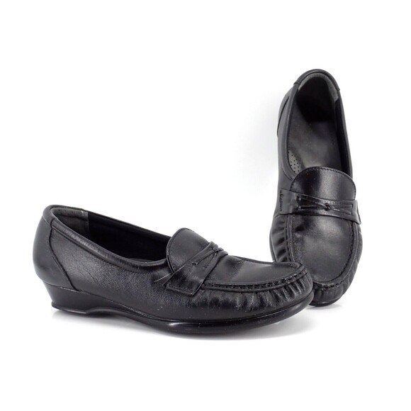 SAS Women's Size 6.5 M Black Tripad Comfort Leather Slip On Loafers Shoes 6.5Med - Picture 5 of 9
